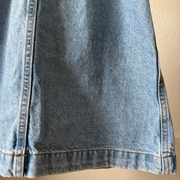 ZARA Girls Denim Overall Dress Light Wash Size 8 Pinafore Jumper Classic Button - Picture 12 of 15